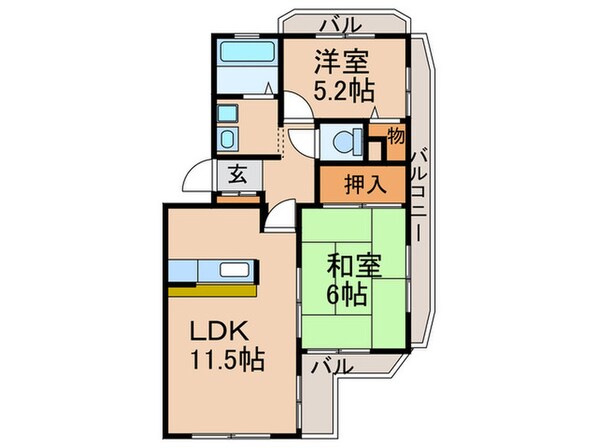 サンライズ本山の物件間取画像